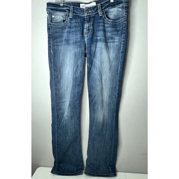 BKE Payton Womens Size 30L Straight Leg Low Rise Light Wash Denim Jeans - Picture 1 of 9